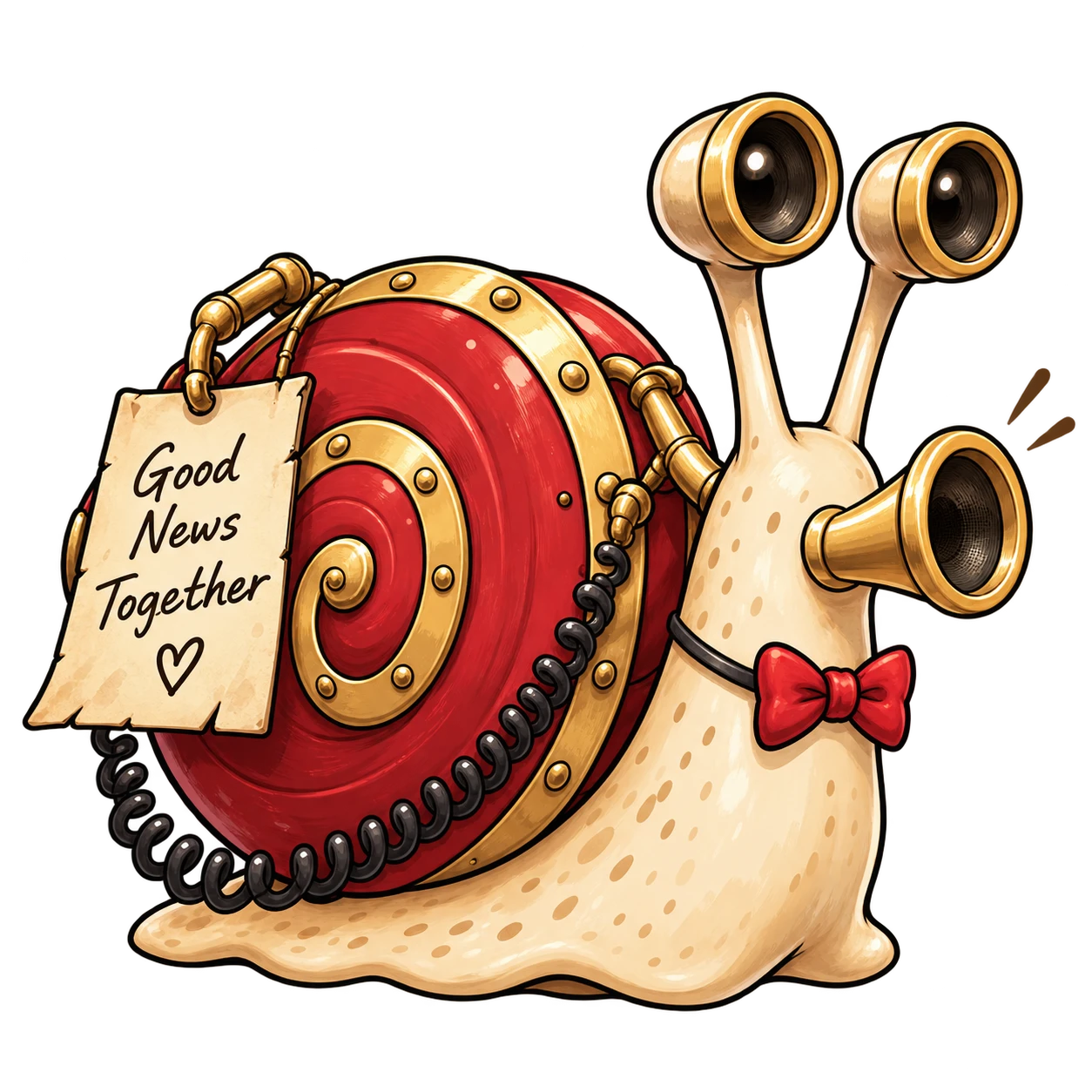 Ilustrasi snail phone