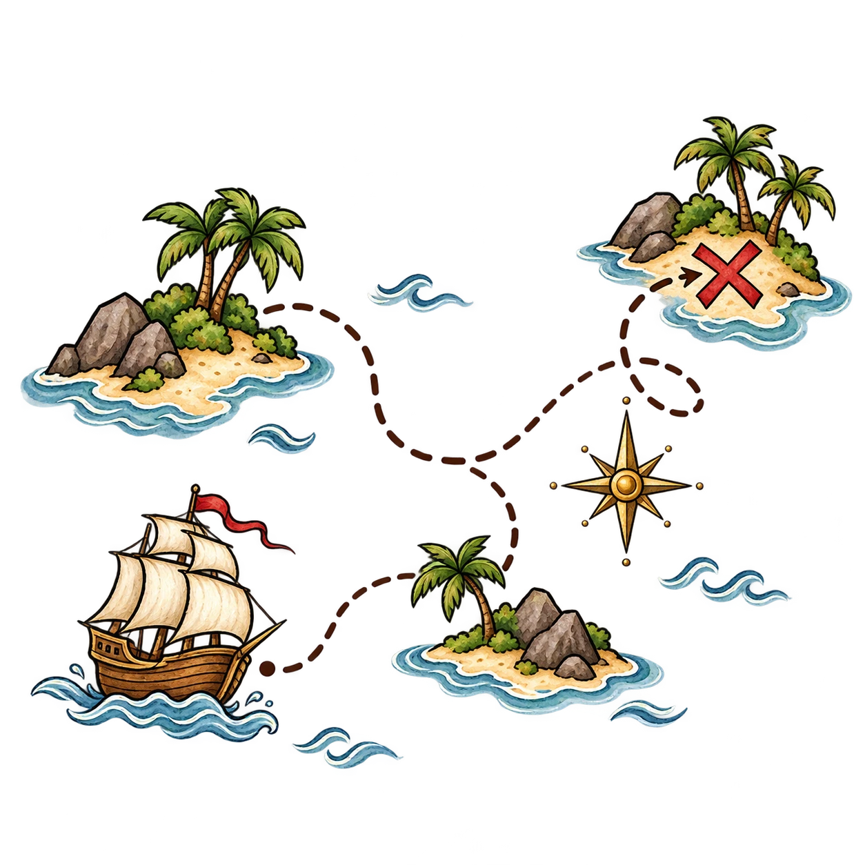 Ilustrasi rute perjalanan